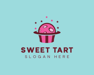 Space Cupcake Muffin logo design