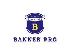 Banner Shield Protection logo design