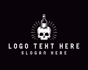 Skull Wine Bottle logo