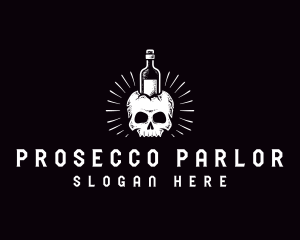 Skull Wine Bottle logo