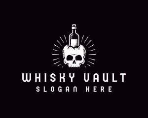 Skull Wine Bottle logo