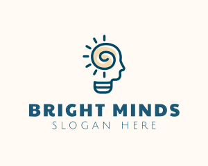 Human Light Bulb Mental logo