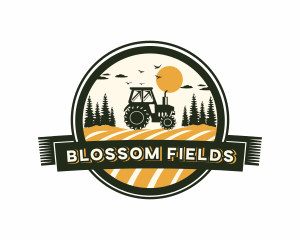 Farm Tractor Field logo design