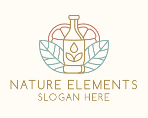 Nature Leaf Bottle Extract logo design