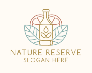 Nature Leaf Bottle Extract logo design