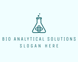 Medical Lab Flask logo design