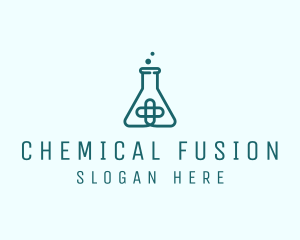 Medical Lab Flask logo design