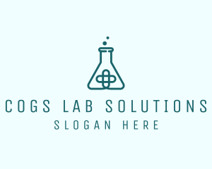 Medical Lab Flask logo design