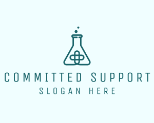 Medical Lab Flask logo design