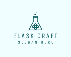 Medical Lab Flask logo design