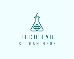 Medical Lab Flask logo design