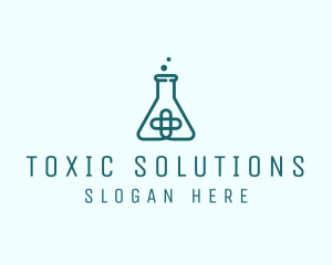 Medical Lab Flask logo design