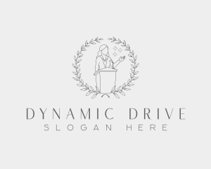 Female Speaker Wreath logo