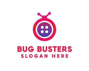 Bug Insect Button logo design