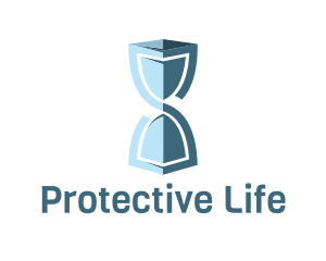 Protect Hourglass Time logo design