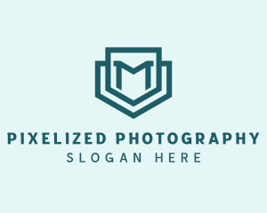 Shield Letter M logo design