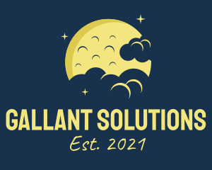 Yellow Moon Clouds logo design