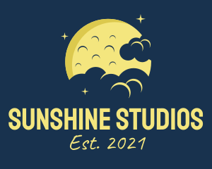 Yellow Moon Clouds logo design