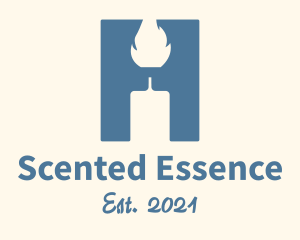 Blue Scented Candle logo design