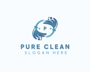 Housekeeping Broom Cleaning logo design