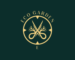 Plant Scissor Gardener  logo design