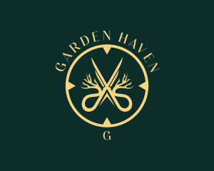 Plant Scissor Gardener  logo design