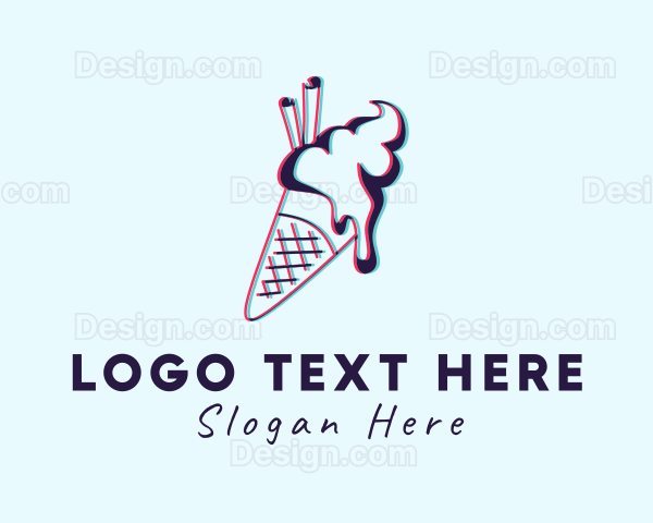 Sweet Ice Cream Dessert Logo