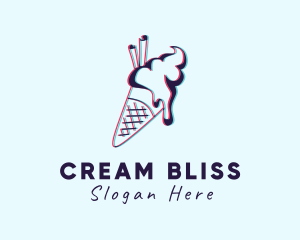 Sweet Ice Cream Dessert logo design