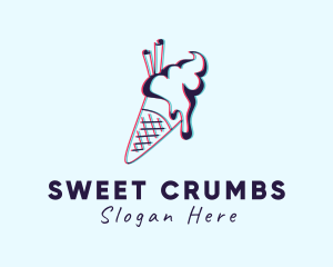 Sweet Ice Cream Dessert logo design