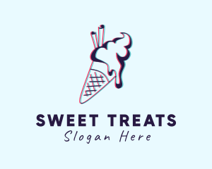 Sweet Ice Cream Dessert logo design