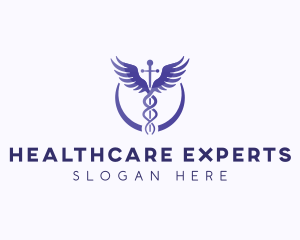 Medical Caduceus Healthcare logo design