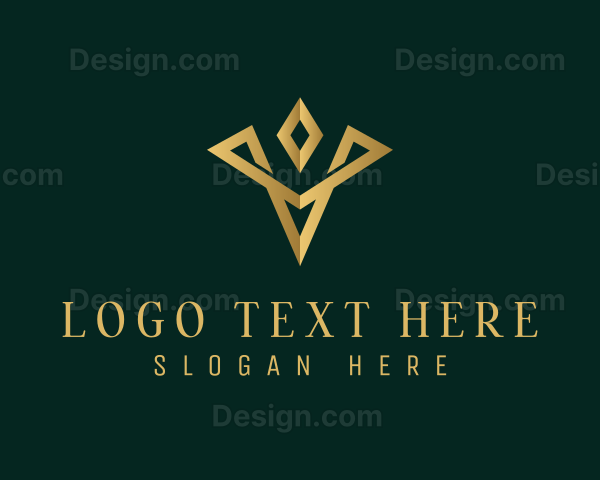Luxury Diamond Letter V Logo