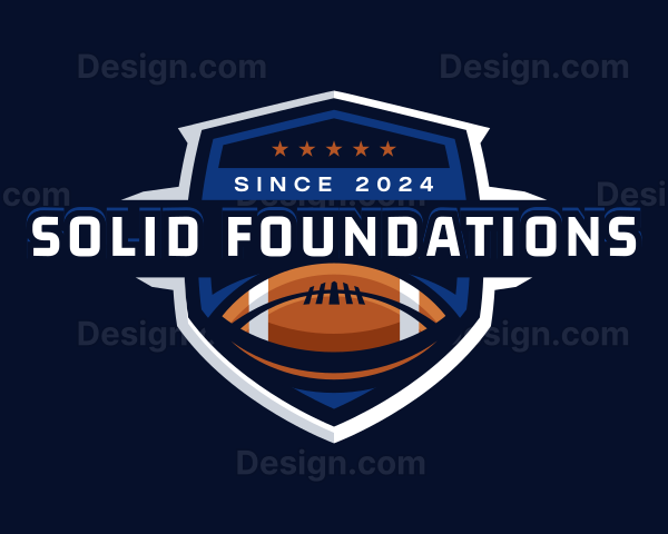Sport American Football Shield Logo