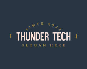 Retro Thunder Business logo design