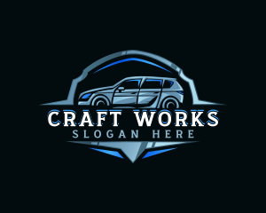 Modern Car Automobile Emblem logo design