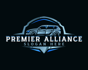 Modern Car Automobile Emblem logo design