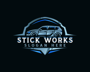 Modern Car Automobile Emblem logo design