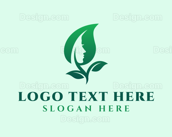 Feminine Organic Leaf Logo