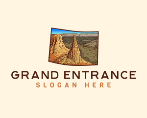 Colorado Grand Mesa Mountain logo design