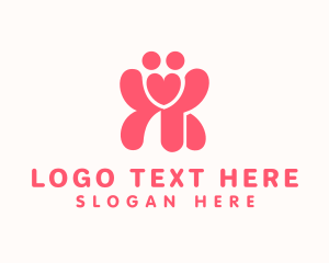 Human Love Monogram Letter XY logo