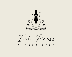 Book Pen Nib logo