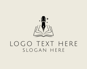 Book Pen Nib logo