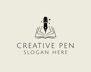 Book Pen Nib logo design