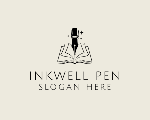 Book Pen Nib logo design