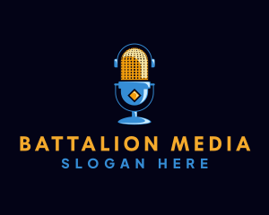 Podcast Media Entertainment logo design