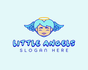 Cupid Heart Angel logo design