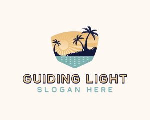 Sunset Beach Island logo design