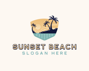 Sunset Beach Island logo design