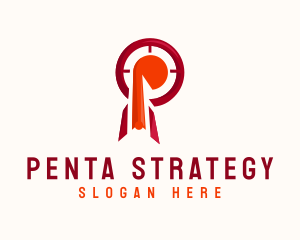 Business Target Letter P logo design