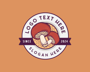 Retro Mushroom Fungi logo